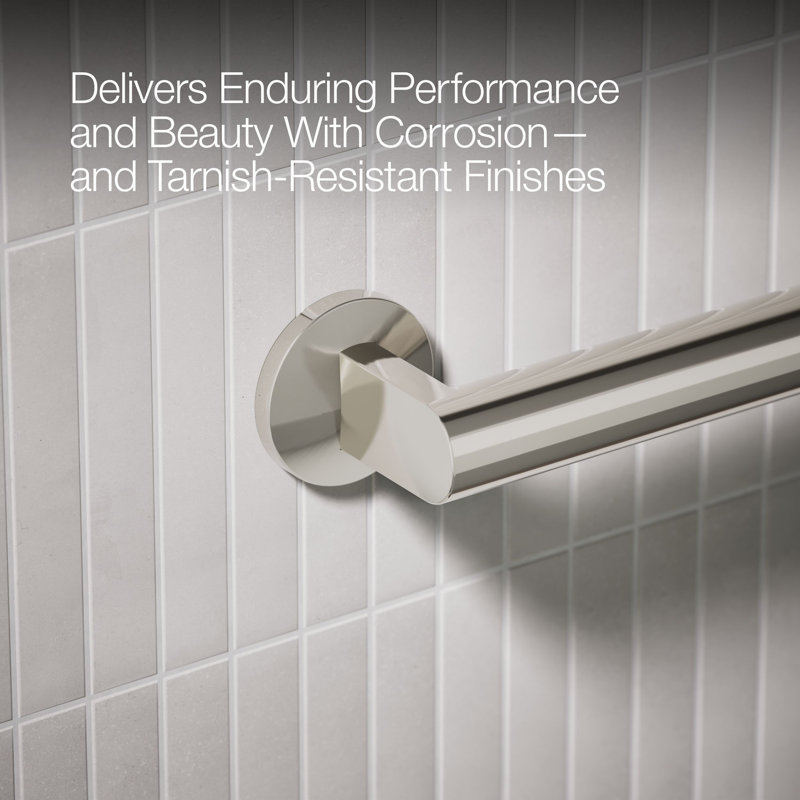 Components In Grab Bar, 42" W, Polished Nickel