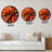 Ruby Red Fabric with Gold Line III - Patterned Wall Clock-445650268