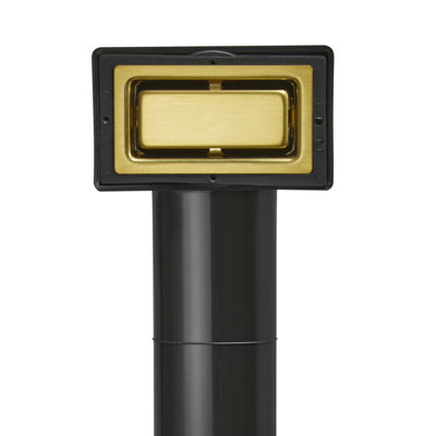 Rectangular Plate Overflow in Brushed Brass 55x30mm