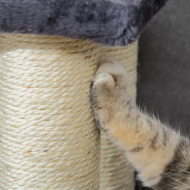Gray Sisal Stair-Shaped Cat Tree with Scratching Posts