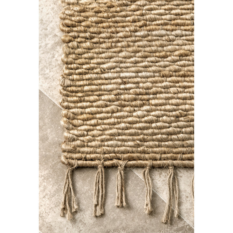 Lilliana Casual Jute Tassel Area Rug, Rectangle 4' x 6'