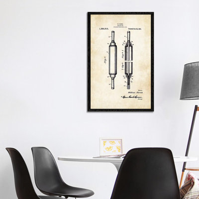 Bakery Rolling Pin by Patent77 - Gallery-Wrapped Canvas Giclée on Canvas