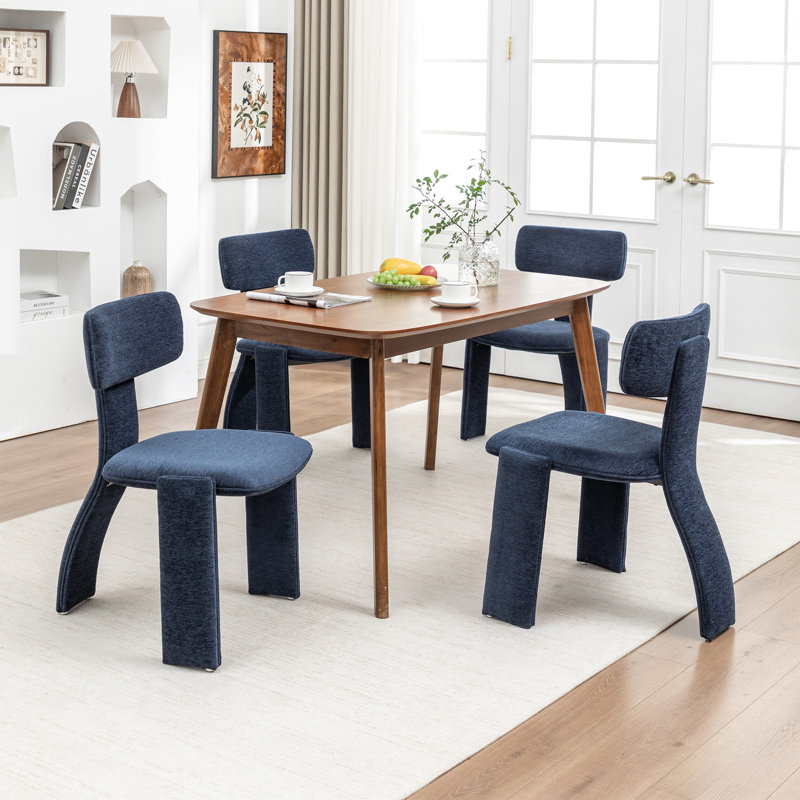 Chaises de salle à manger rembourrées Modern, Blue