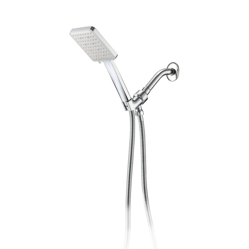 Handheld Shower Head - 6 Spray Options, Avoid Blockage, Square Wall Mounting Design With Options Detachable, Easy Clean, Mounted Shape