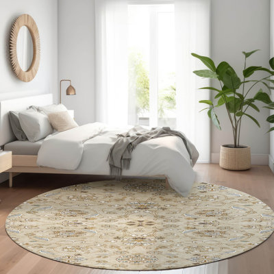 Tapis beige lavable intérieur / extérieur Irene 