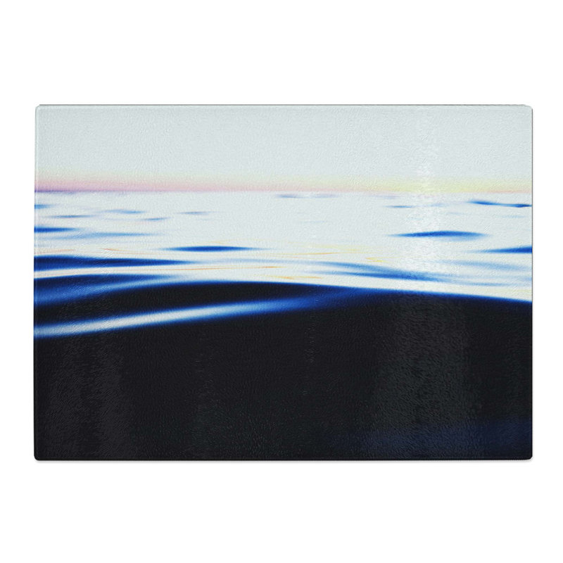 Tempered Glass Ocean Be Cool Chopping Board, 39 cm W x 28.5 cm L