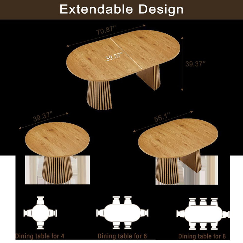 Table de salle à manger extensible