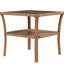 Table basse de patio avec verre trempé et fonctionnalité de rangement pour l'extérieur 2