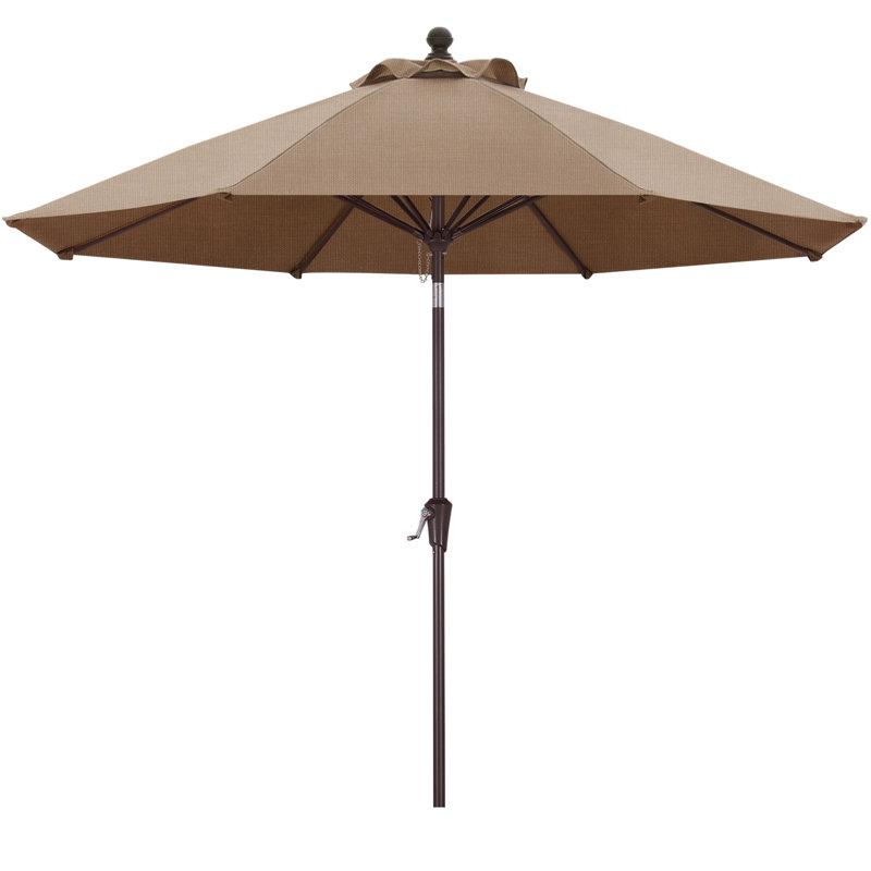 Parasol de patio en oléfine 9 pi 9 pi, Kaki