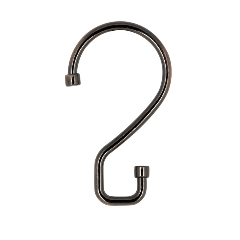 Metal Rust Resistant Shower Curtain Hook, Nickel