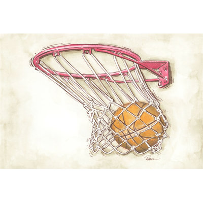 Basketball Swish Canvas Art