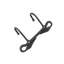 Rénovateurs de fournitures Crochet double en fonte noire Design décoratif de cygne Chapeau ou serviette mural Crochets doubles avec finition thermolaquée comprenant la quincaillerie de fixation