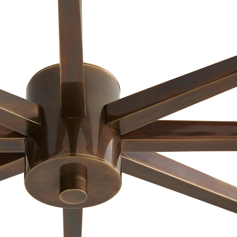 Linus 8 - Light Chandelier, Heritage Brass