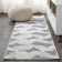 Jazz High-Low Pile Art Deco Geometric Black/Ivory Indoor/Outdoor Rug