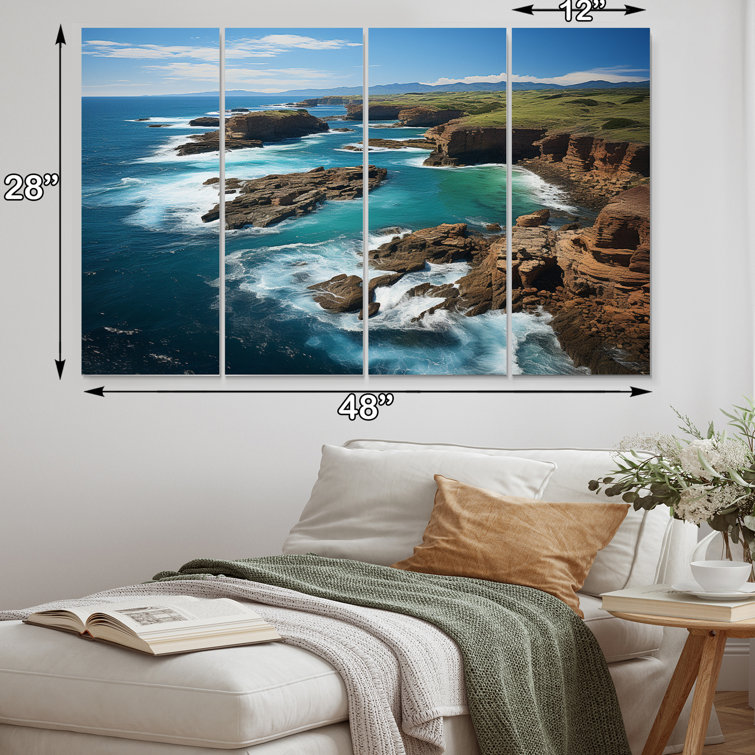 DesignArt Australia Coastal Majesty II On Canvas 4 Pieces Print | Wayfair