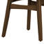 Ensemble de 2 chaises de salle à manger, assise en tissu beige, dossier incurvé brun noyer