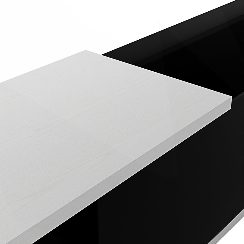 Meuble télé moderne et extensible, meuble télé, console télé, Noir