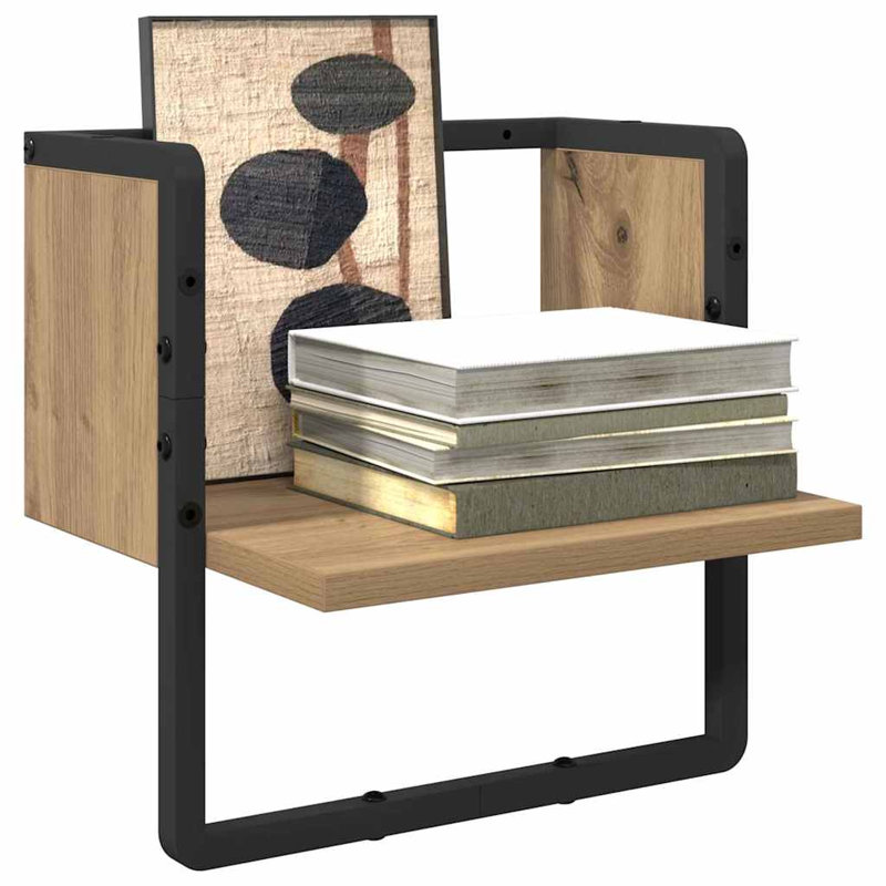 Floating Shelf, Artisian Oak, 30cm H x 30cm W x 25cm D