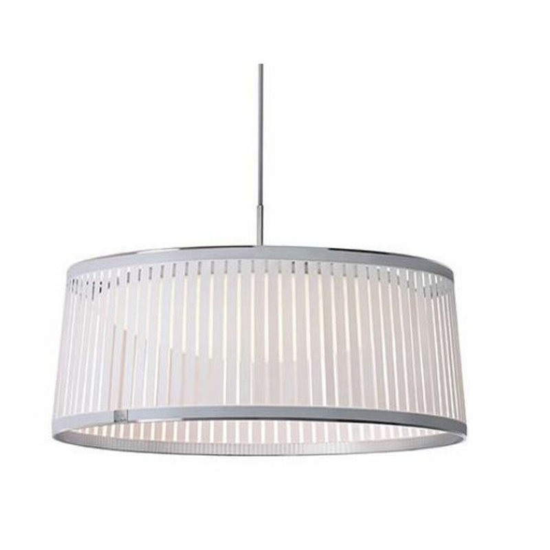 Luminaire suspendu tambour Solis, blanc, H 10 po x l 24 po x P 24 po
