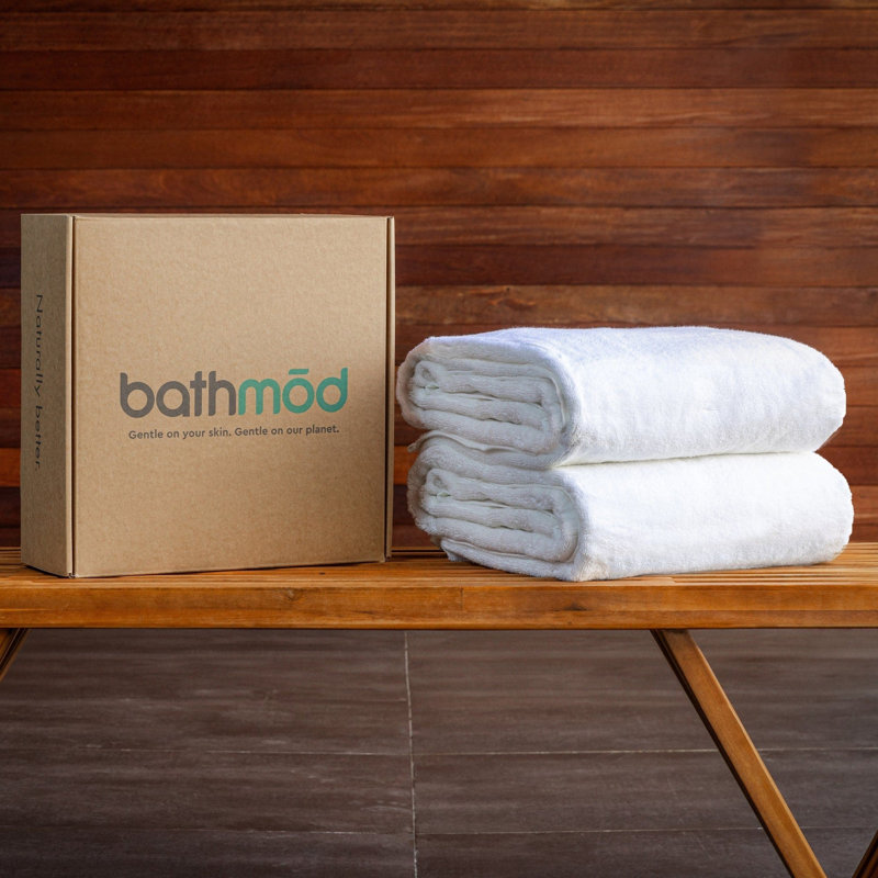 Two Pack GOTS-Certified Luxury Organic Bath Sheets - GOTS Certified, Soft, Eco-Friendly