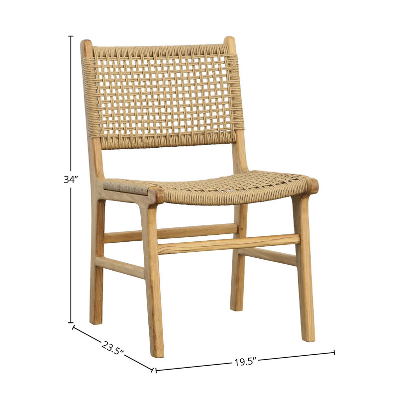 Dallas Wicker Outdoor Dining Chair, Natural