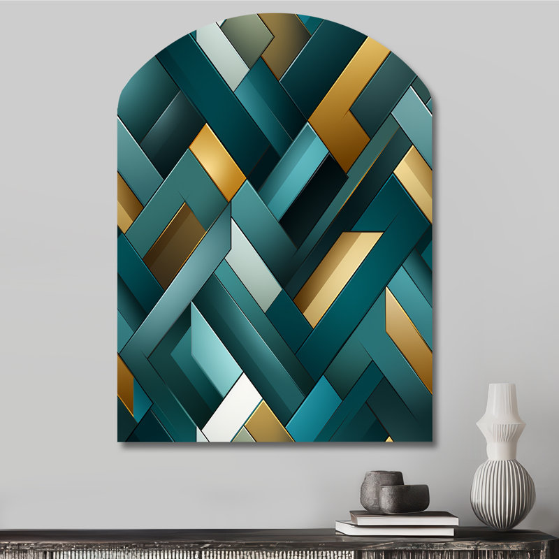 Hinckley - Art mural abstrait en métal asymétrique, H 34 po x l 25 po