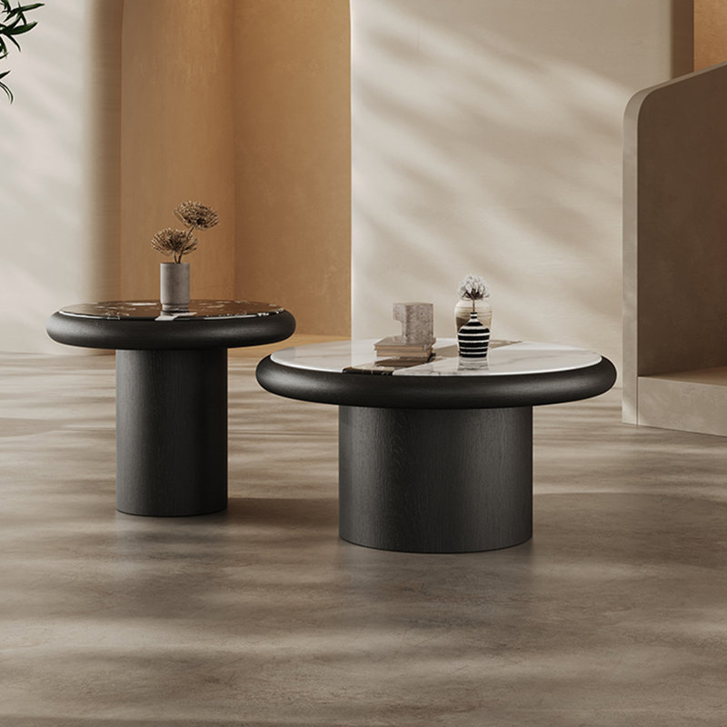 Ensemble de tables basses modernes en pierre micro-cristalline