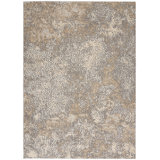 Uptown Abstract Area Rug in Beige