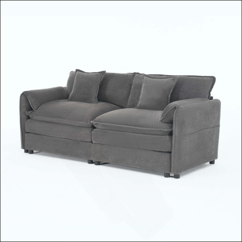 Canapé surdimensionné en chenille surdimensionné, petit canapé 2 places surdimensionné, causeuse moderne et confortable pour salon, chambre à coucher, bureau, combinaison de bricolage