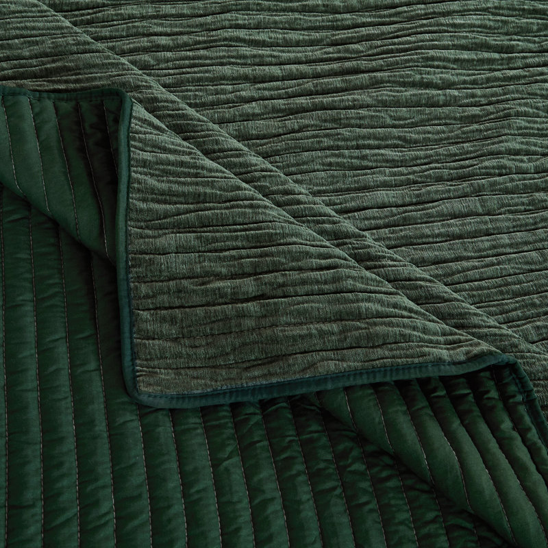 Ensemble de courtepointe 2 pièces Greenland Home Fashions Velvet Crush Forest 68 x 86 + 20 x 26, Forêt