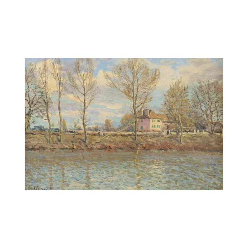 L'Ile De La Grande Jatte, Neuilly-sur-Seine, 1873 by Alfred Sisley - Wrapped Canvas Painting