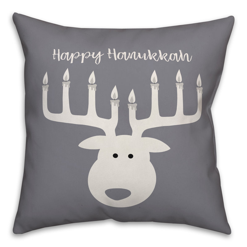  Housse de coussin Deer Menorah, 20 po x 20 po