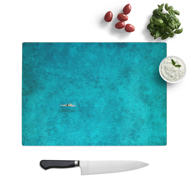 Swimmer in the Sea Chopping Board, 20cm W x 28.5cm L
