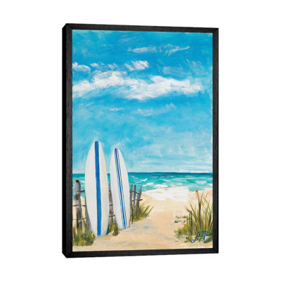Tropical Surf II by Julie Derice - Floater Frame Print on Canvas