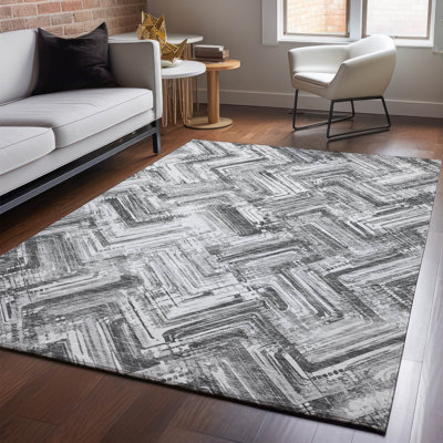 Premium Machine Washable Cerrito Gray Rug