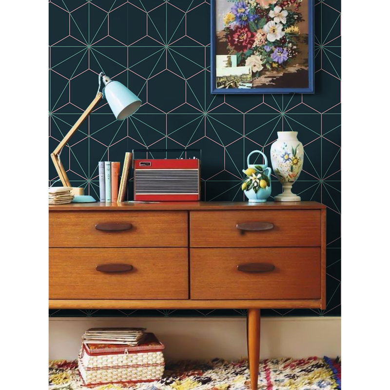 Ans Matte Wallpaper Roll, Blue, 416 x 254cm