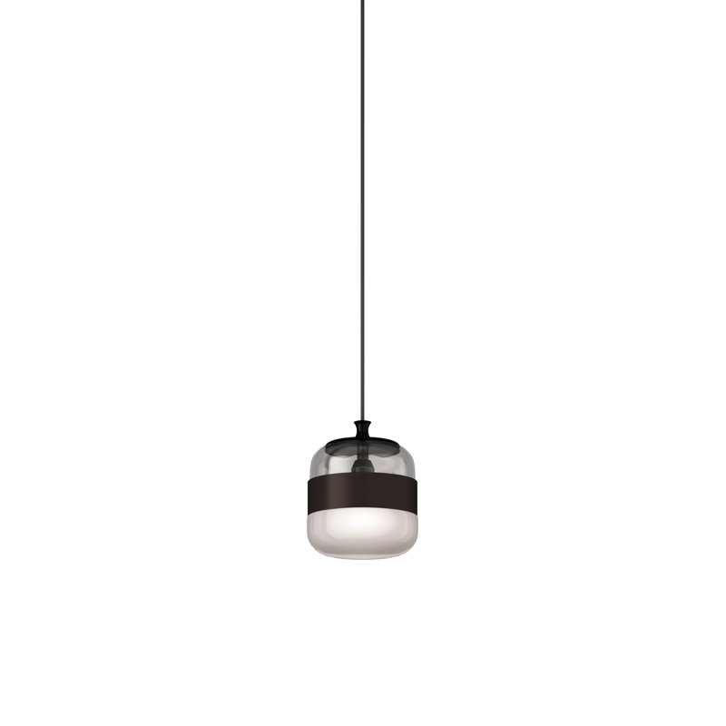 Futura 1 - Light Pendant, 88" H x 8" W x 8" D, Brown/Smoky, Matte Black