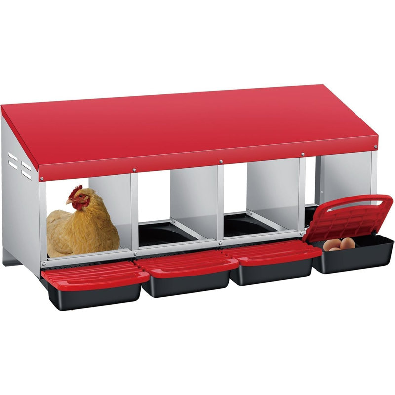 Nesting Boxes, 47cm H x 106cm W x 48cm D, Red