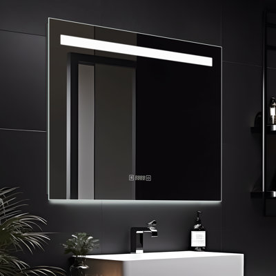 Miroir à DEL avec rétroéclairage et lumière extérieure