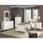 Lit simple pour lit simple en bois blanc classique - Tête de lit et look traditionnel et rails-1159262203