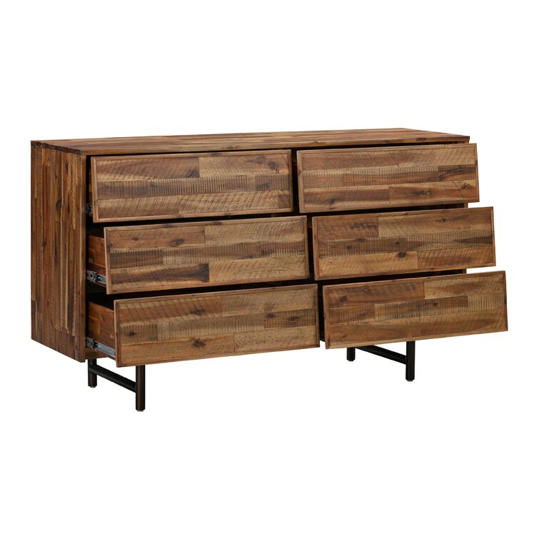 LifeEstyle SheeSham Wood Chest of 6 Drawers (Standard Size, Brown