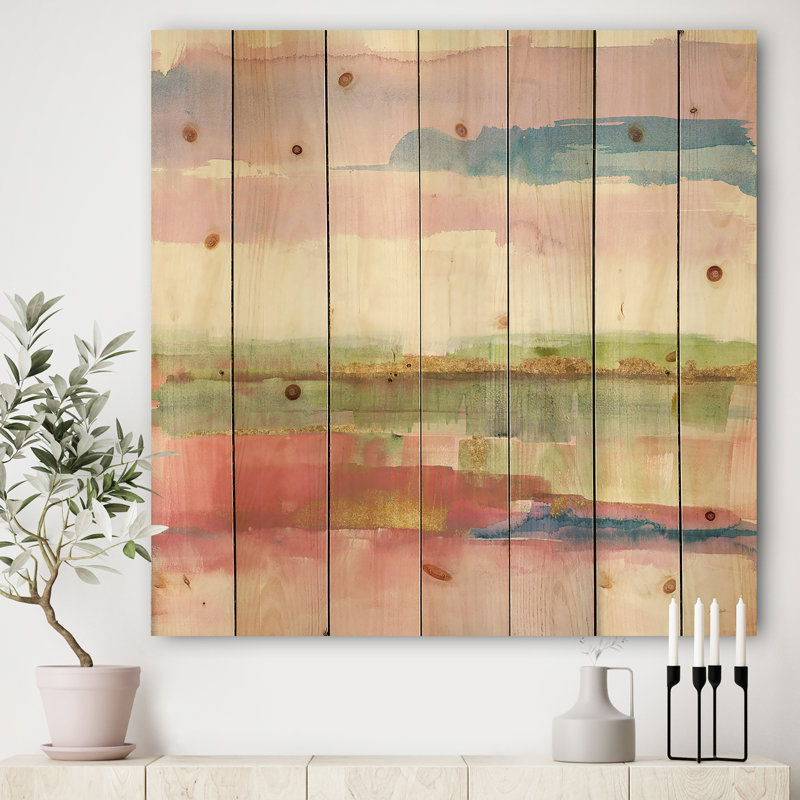 Influence de la ligne et de la couleur or vif - impression d'élégance décontractée sur bois de pin naturel