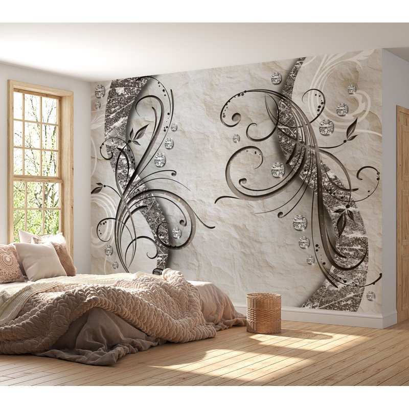 Murale Peel & Stick Glam - Piste de diamants, L 82 po x l 115 po