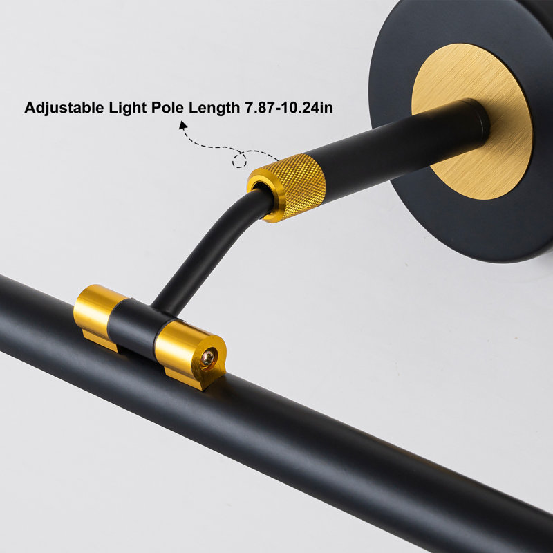 23.6" Modern Classical Matte Black LED Picture Light