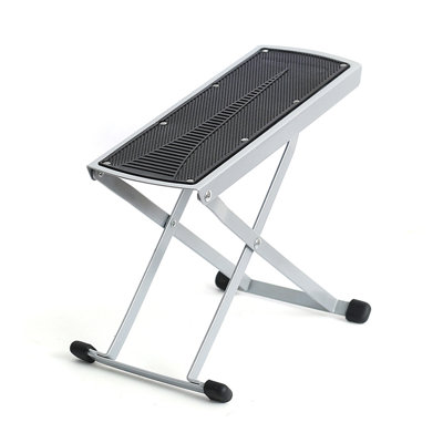 Tabouret de pédicure réglable, repose-pieds pliable en métal antidérapant à 6 hauteurs, idéal pour la pratique de la guitare et la pédicure.