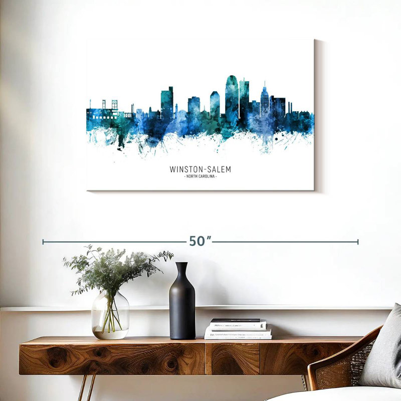 Winston-Salem NC Skyline I, 24" H x 36" W