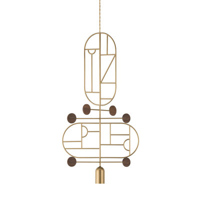 Wooden Dots 1 - Light Unique/Statement Pendant