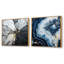 Geode de pierre brisée, minimalisme - collage abstrait, ensemble de 2 collages carrés-1238827043-1238827040