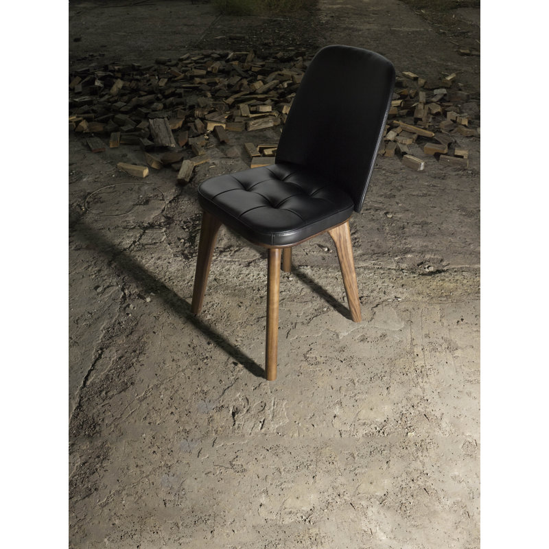 Utility Upholstered Dining Chair, Onyx Oak, Steelcut Trio 124