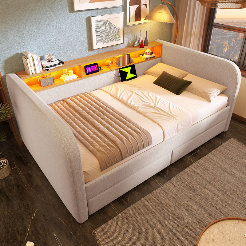 Single (3') Bed Frame, Beige